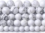 90pcs 4mm AAA Natural Stone Beads White Howlite Turquoises Round Loose Beads for Jewelry Making DIY Bracelet (White Howlite Turquoises, 4mm)