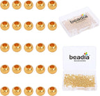 18K Gold Plated Round Spacer Beads 2mm 600pcs for Jewelry Making Findings Non Tarnish