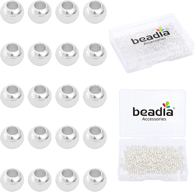 Silver Plated Round Spacer Beads 2mm 600pcs for Jewelry Making Findings Non Tarnish