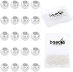 Silver Plated Round Spacer Beads 2.5mm 500pcs for Jewelry Making Findings Non Tarnish