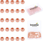 Rose Gold Plated Round Spacer Beads 2mm 600pcs for Jewelry Making Findings Non Tarnish