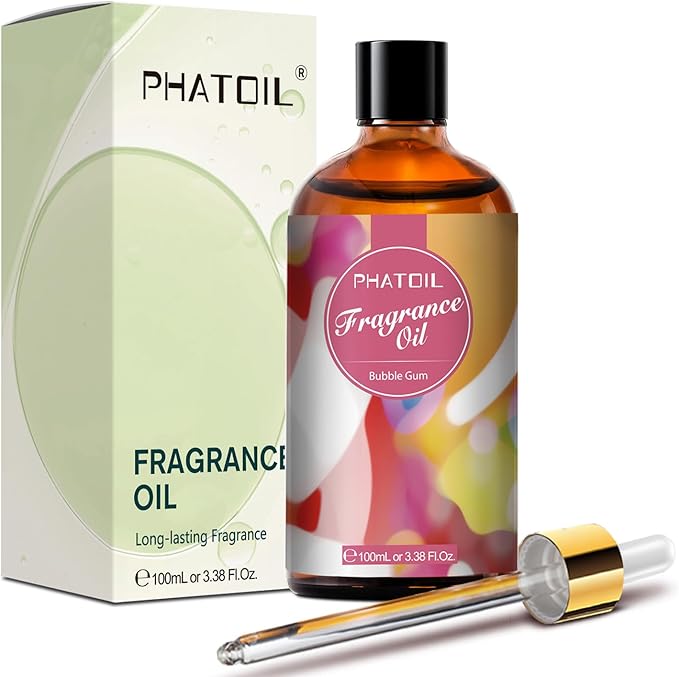 PHATOIL Bubble Gum Fragrance Oils for Aromatherapy, 3.38FL.OZ Diffuser Oils for Home, Perfect for Aromatherapy, Humidifiers, Yoga, DIY Candle and Soap Making - 100ml