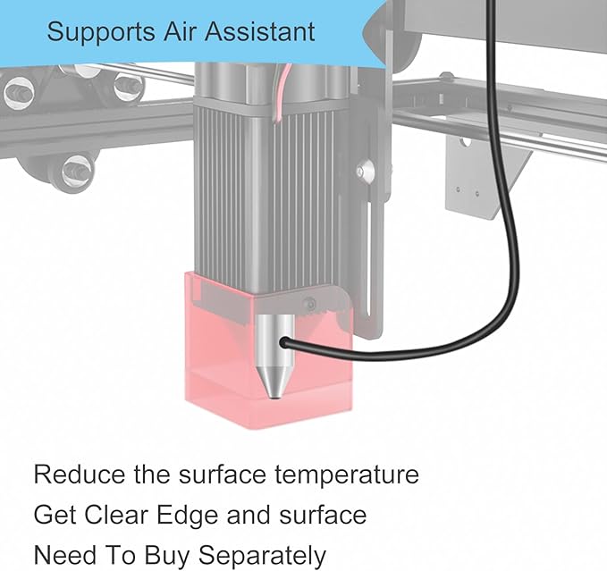 Longer RAY5 10W Laser Engraver Module, Dual Beam Compressed 0.06mm Laser Spot, DIY laser head for Laser Engraver, Eye Protection