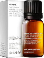 Gya Labs Amyris Essential Oil - 0.34 Fl Oz - for Hair, Skin, Diffuser, Aromatherapy & DIY Candle Making Scent