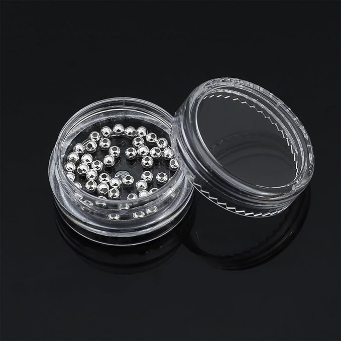 925 Sterling Silver Round Beads 2.5mm 50pcs for Jewelry Making Findings