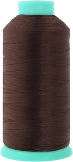 Mandala Crafts Bonded Nylon Thread Dark Brown Heavy Duty Sewing Threads - 2843 YDs Size 46 210D T45 Tex 45 Thread for Leather Jeans Weaving Outdoor Marine Upholstery Threads