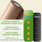 SMART&CASUAL 15" x 900" (75') Kraft Paper Roll for Art Craft Supplies Gift Wrapping Moving Packing Kids Painting Drawing Paint Easel Poster Chart Paper (Brown, 15" W x 900" L (75'))