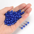 NCB 6mm Original Blue Agate Loose Semi Precious Beads Round Smooth Gemstones SpacerBeads for Jewelry Making 200PCS (6mm 200Beads, Blue Agate)
