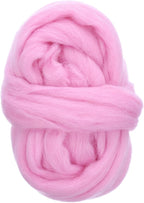 uxcell Needle Felting Wool, 1.76oz Natural Fibre Wool Roving Yarn Wool Felting Supplies for Needle Felting Yarn DIY Handcrafts, Pink