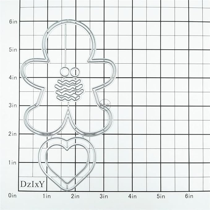 DzIxY Patchwork Christmas Character Dolls Heart Metal Cutting Dies for Card Making Kit Embossing Paper Die Cuts Set Scrapbook Stencils Supplies Machine Templates