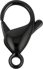 Mandala Crafts 17mm Black Stainless Steel Lobster Clasps for Jewelry Making - 25 PCs SS Lobster Claw Clasps with Jump Rings Jewelry Findings Kit for Necklaces Bracelets Charms Fasteners