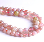 6MM 55PCS Natural Sakura Agate Gemstone Crystal Beads for Jewelry Making DIY Bracelet