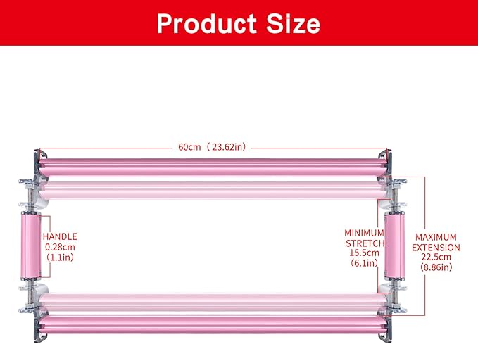 Couple Embroidery Art Embroidery Clip Frame Cross Stitch 4 Slot Presser Heavy Duty Embroidery Bandage Embroidery Frame Needlepoint Frame Embroidery Scroll Frame Embroidery Frames (Pink)