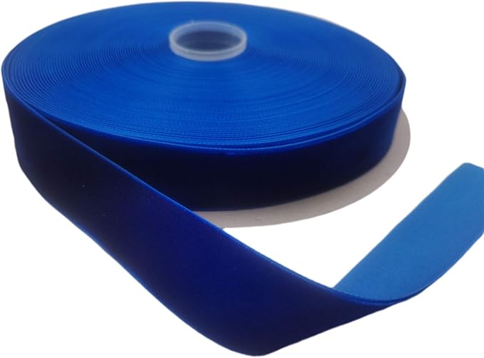 Nylon Velvet Ribbon Single Faced,1 Inch X 25Yards Spool (Royal Blue)