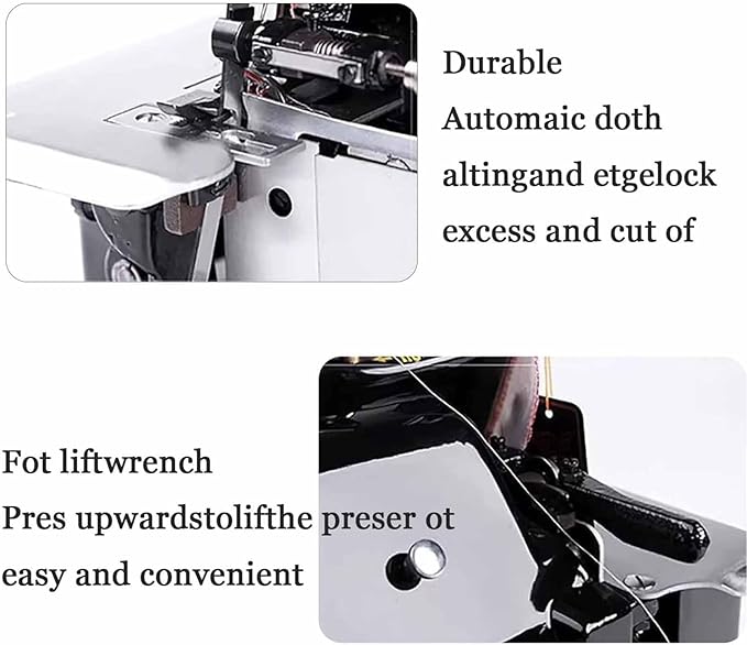 Overlock Machine,Sewing Machine,Metal Frame Serger,Industrial Grade Sergers & Overlock Machines,For Heavy Duty Fabric Overlocker Sewing Machine