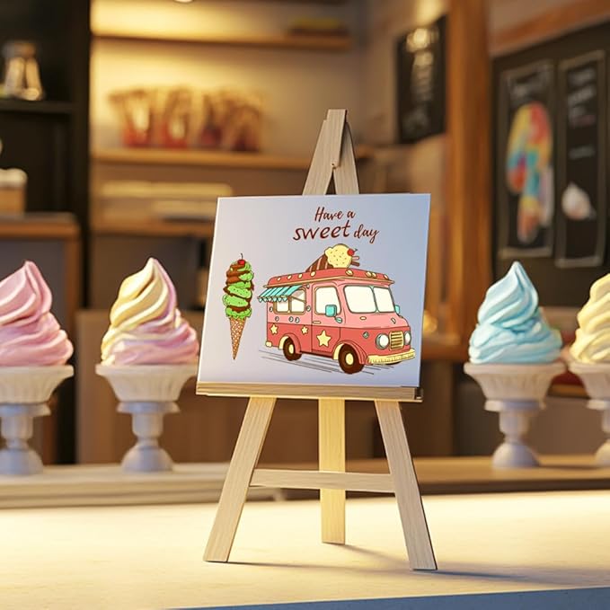 CHGCRAFT Ice Cream Cart Clear Stamps Ice Cream Cone Dessert Transparent Handicraft Stamps for DIY Scrapbooking Photo Album Decorative, 6.3x4.3inch