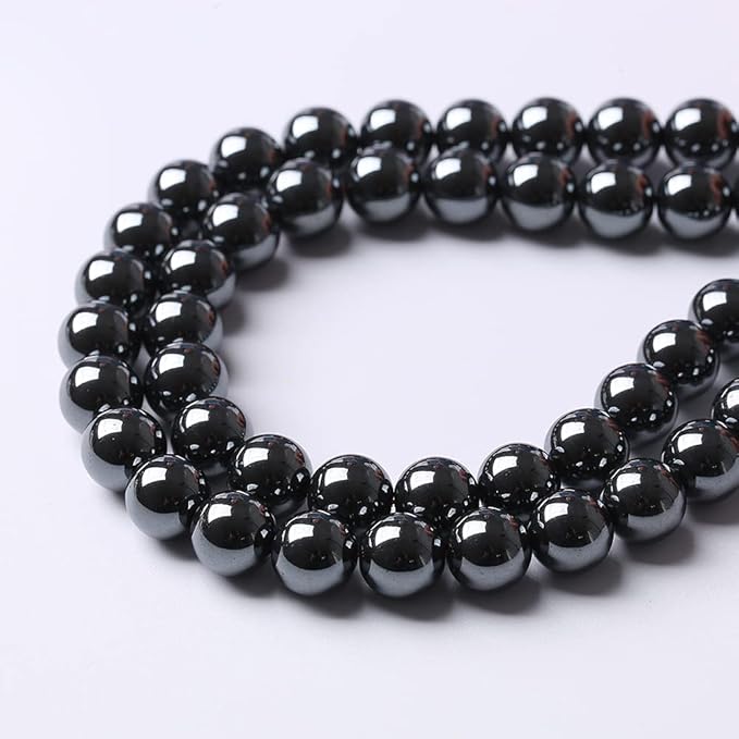 103pcs 4mm AAA Black Hematite Beads Natural Stone Gemstone Round Loose Beads for Jewelry Making DIY Bracelets