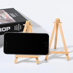 40pcs Wooden Easels Stands for Display 6 Inch Tabletop Art Display Easels Small Desktop Holder Stand Small Easel Stand for Displaying Painting Arts Crafts Canvas Drawing Wedding