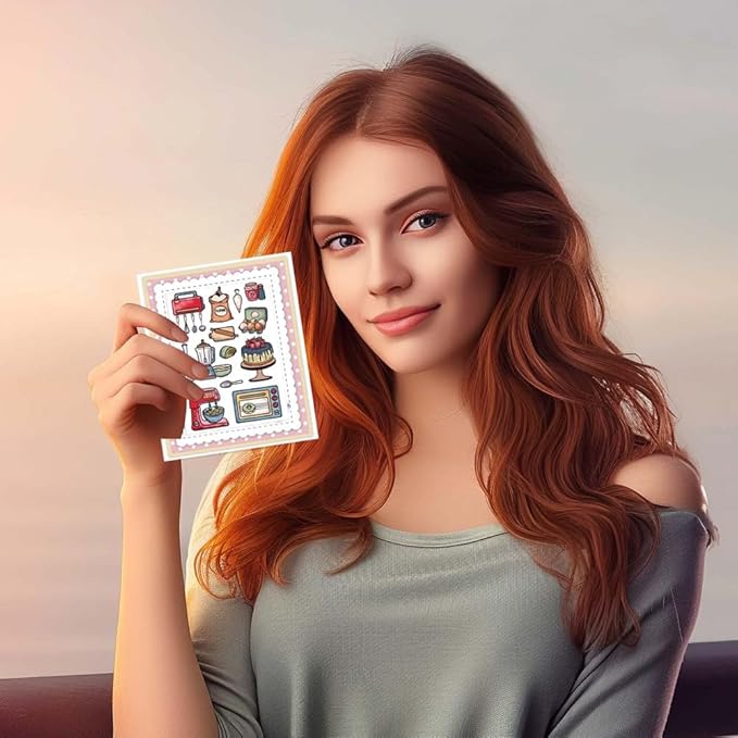 CHGCRAFT Baking Tools Clear Stamps Cake Transparent Silicone Stamps Baking Tools Silicone Clear Stamp for Cards Making DIY Scrapbooking Album Photo Journal