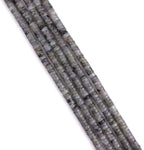 Natural Spectrolite Spacer Beads Caps Loose Semi Gemstone for Beading Jewelry Making 6mmx3mm 38cm