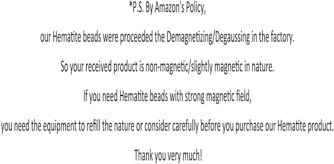 NCB 100pcs Original Natural Stone Beads Gemstone Round Loose Beads 6mm 8mm 10mm (Black Hematite, 6mm 100Beads)