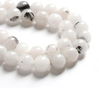 6MM 60PCS Natural Stone Ink Spots Jade Loose Beads for Jewelry Making DIY Bracelet Necklace