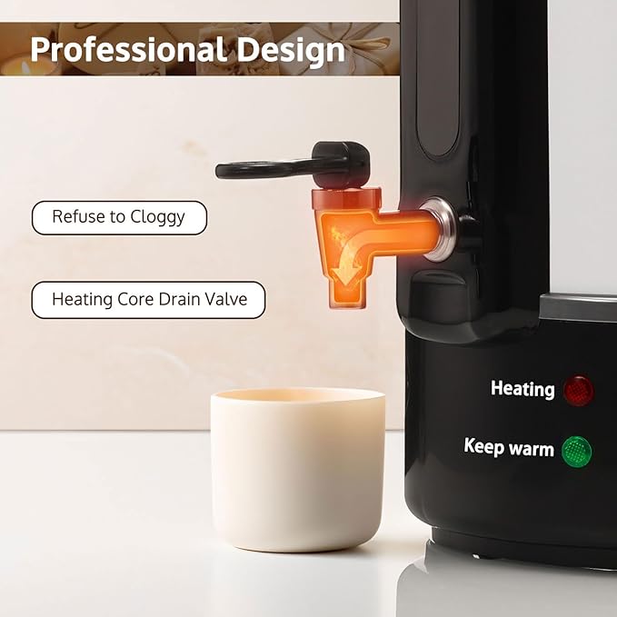 OFFNOVA Wax Melter for Candle Making, 6L Large Wax Melting Pot with Heating Core Spout & Digital Display, Ideal for Business or Craft(White)