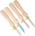 Lavor Punch Needle Supplies 10×6×2 4pcs Portable Punch Needle Knitting Embroidery Pen Wooden Handle for Sewing Felting DIY Craft Handwork