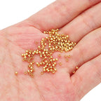18K Gold Plated Round Spacer Beads 2mm 600pcs for Jewelry Making Findings Non Tarnish