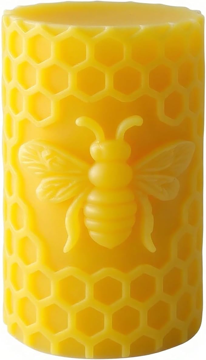 Honeycomb Cylinder Flower Succulent Peony Cylinder Candle & Resin Mold - Resin Casting Silicone Molds for Home Decor & Candle Making Wave Spiral Mold