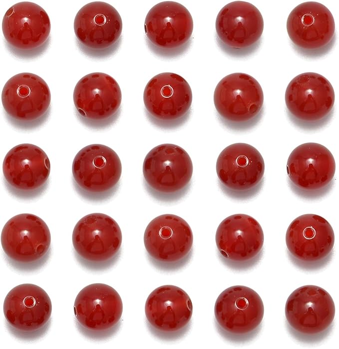 NCB 200pcs 4mm Carnelian Loose Beads for Jewelry Making, Natural Semi Precious Beads Round Smooth Gemstones Spacer Beads Charms for Necklaces Bracelets (Carnelian, 4mm 200Beads)