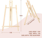 Wooden Canvas Panels with Easel Set – Complete Art Supplies for Artists, Includes 16x9 Easel, 12x12 Wooden Canvas Panels for DIY Crafts-Spring Family Fun
