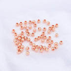 Rose Gold Plated Round Spacer Beads 4mm 100pcs for Jewelry Making Findings Non Tarnish