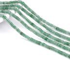 Natural Green Aventurine Spacer Beads Caps Flat Round Loose Beads for Beading Jewelry Making 3mmx2mm 38cm