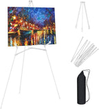 1 PCS White Easel Stand for Wedding Sign Stand, 65 Inch Adjustable Metal Easels for Display, Portable Folding Easel for Wedding, Display Show, Arts, Poster with Portable Bags