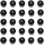 NCB 100pcs Original Natural Stone Beads Gemstone Round Loose Beads 6mm 8mm 10mm (Black Obsidian, 10mm 100Beads)