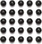 NCB 100pcs Original Natural Stone Beads Gemstone Round Loose Beads 6mm 8mm 10mm (Black Obsidian, 8mm 100Beads)