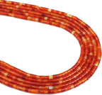 Natural Red Agate Spacer Beads Caps Flat Round Loose Beads for Beading Jewelry Making 3mmx2mm 38cm