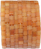 Natural Red Aventurine Square Stone Beads 4x4mm 85pcs Cube Loose Semi Gemstone Beads for Jewelry Making Design