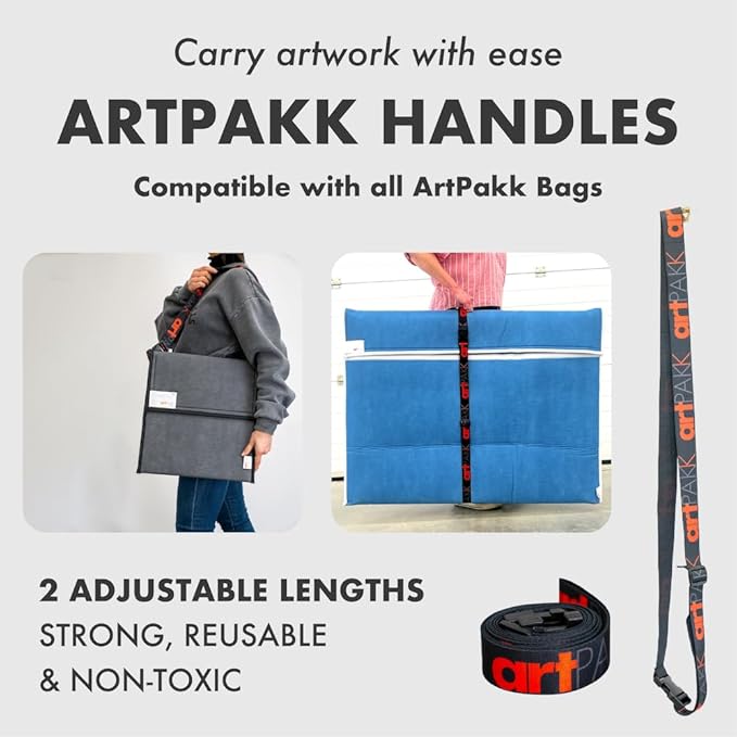 Art Bags (AP08-52" x 63") - Strong • Shock-Absorbent • Reusable • Non-Toxic • Waterproof • Acid-Free Lining - Long-Term Art Storage + Shipping + Protection Solution (Color May Vary)