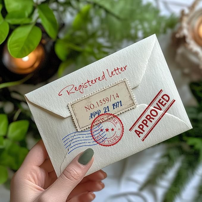 CHGCRAFT Vintage Air Mail Clear Stamps Postage Transparent Stamps Silicone Clear Stamp Seals for DIY Scrapbooking Photo Album Decoration, 4.3x6.3inch