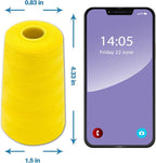 Yellow Serger Thread, All-Purpose Thread for Sewing, Polyester, 4 Cones of 3000 Yards Each Spool for Sewing Machine