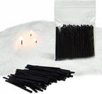 50-Pack Pearled Candle Cotton Wicks for Sand Candles Making - 2 Inch MANNYCOM Metal-Free and Lead-Free Refill Sand Wax Wick for Making DIY (Black)