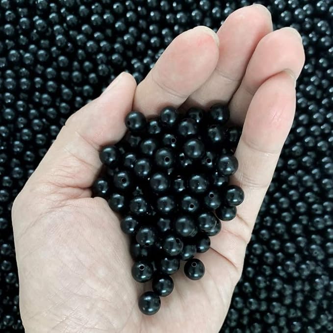 NCB Black Matte Onyx Beads 100pcs 8mm Round Gemstone Beads Spacer Charm Beads Natural Stone Loose Beads for Bracelet Necklace Jewelry Making 4mm 6mm 8mm 10mm (Matte Black Onyx, 8mm 100Beads)