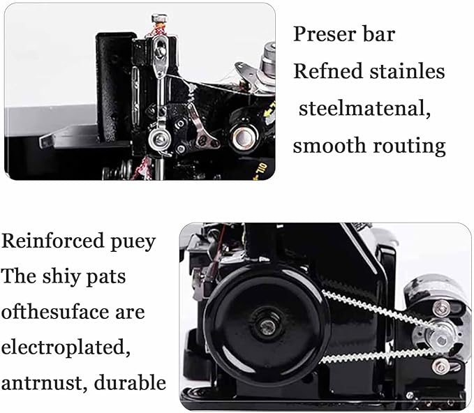 Overlock Machine,Sewing Machine,Metal Frame Serger,Industrial Grade Sergers & Overlock Machines,For Heavy Duty Fabric Overlocker Sewing Machine