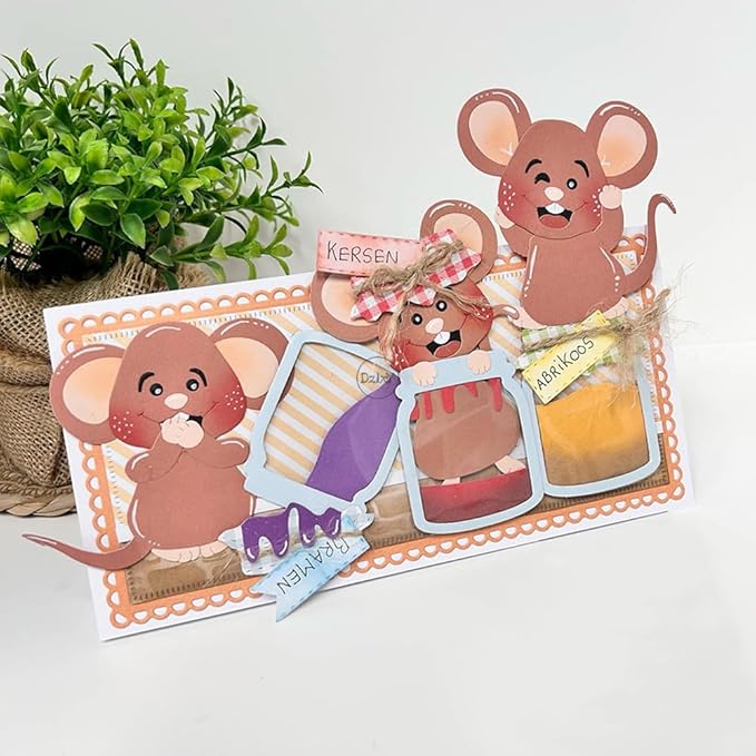 DzIxY Patchwork Biscuit Bottle Metal Cutting Dies for Card Making Kit Embossing Paper Die Cuts Set Scrapbook Stencils Supplies Machine Templates