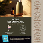 Gya Labs Lotus Essential Oil - 0.34 Fl Oz - for Hair, Skin, Diffuser, Aromatherapy & DIY Candle Making Scent