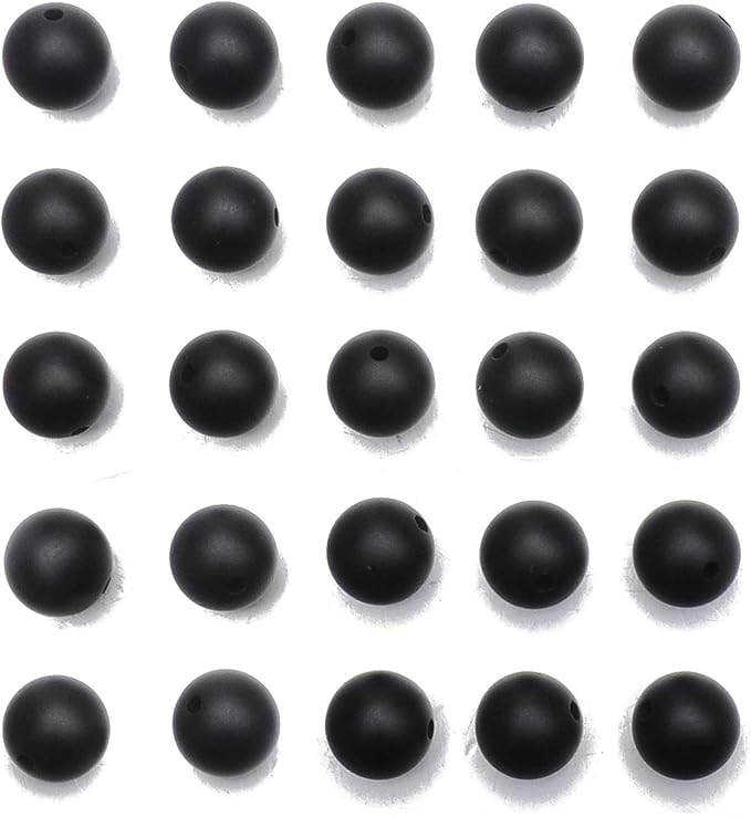NCB Black Matte Onyx Beads 200pcs 6mm Round Gemstone Beads Spacer Charm Beads Natural Stone Loose Beads for Bracelet Necklace Jewelry Making (Matte Black Onyx, 6mm 200Beads)