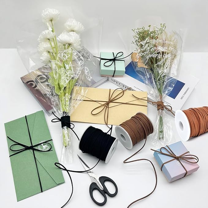 Leather String, Faux Leather Cord, Flat Suede Leather Lace for Necklaces, Bracelets, Jewelry Making, Tassels, Dream Catchers and Art Crafts