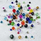 400pcs 4mm Bicone Glass Crystal Beads for Jewelry Making, Faceted Bicone Glass Spacer Beads for Bracelet Earring Necklace DIY Craft(Rose Red)